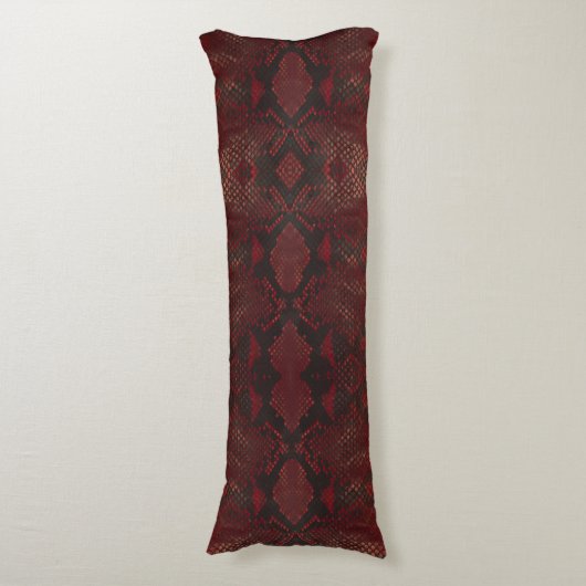 Coussins Longs Impression Python rouge et noir (Devant (Vertical))