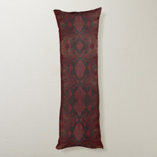 Coussins Longs Impression Python rouge et noir (Dos (Vertical))