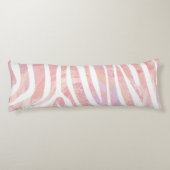 Coussins Longs Impression rose et blanc Zebra (Dos)