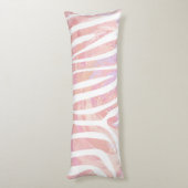 Coussins Longs Impression rose et blanc Zebra (Dos (Vertical))