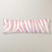 Coussins Longs Impression rose et blanc Zebra (Devant)