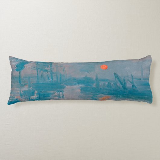 Coussins Longs Impression Soleil Levant Claude Monet  (Devant)