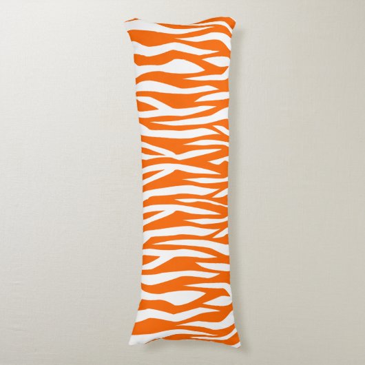 Coussins Longs Impression Tangerine Zebra (Devant (Vertical))