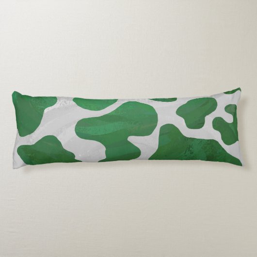 Coussins Longs Impression verte et blanche de vache (Dos)