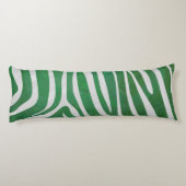 Coussins Longs Impression verte et blanche Zebra (Dos)