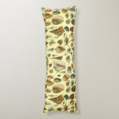 Coussins Longs Impression vintage de coquillages d'Adolphe Millot (Dos (Vertical))