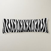Coussins Longs Impression Zebra noire (Dos)