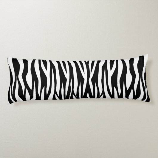 Coussins Longs Impression Zebra noire (Dos)