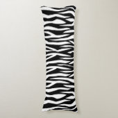 Coussins Longs Impression Zebra noire (Devant (Vertical))