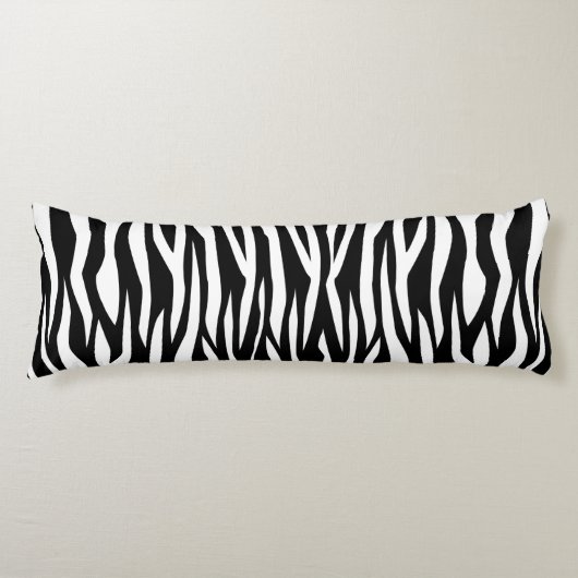 Coussins Longs Impression Zebra noire (Devant)