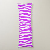 Coussins Longs Impression Zèbre Violet (Dos (Vertical))