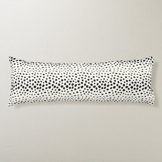 Coussins Longs Imprimé chic noir blanc guépard motif monogramme (Devant)