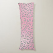 Coussins Longs Imprimé léopard argent rose pastel (Devant (Vertical))