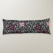 Coussins Longs Imprimez les pattes motif NS 01b. BG noir (Dos)