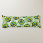 Coussins Longs Indigo Bunting sur la peinture de clôture Oiseaux  (Dos)