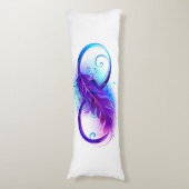 Coussins Longs Infini avec plume violette (Devant (Vertical))