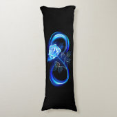 Coussins Longs Infini lumineux avec rose bleue (Devant (Vertical))
