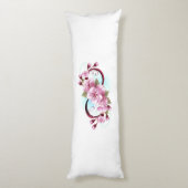 Coussins Longs Infinité avec les fleurs Sakura (Dos (Vertical))
