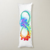 Coussins Longs Infinity avec Rainbow Jellyfish (Dos (Vertical))