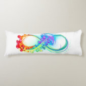 Coussins Longs Infinity avec Rainbow Jellyfish (Devant)
