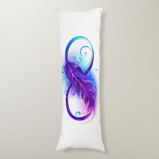 Coussins Longs Infinity with purple feather (Devant (Vertical))