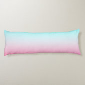 Coussins Longs Initiales 2 superposées Modernes | Turquoise Rose (Dos)
