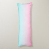 Coussins Longs Initiales 2 superposées Modernes | Turquoise Rose (Dos (Vertical))