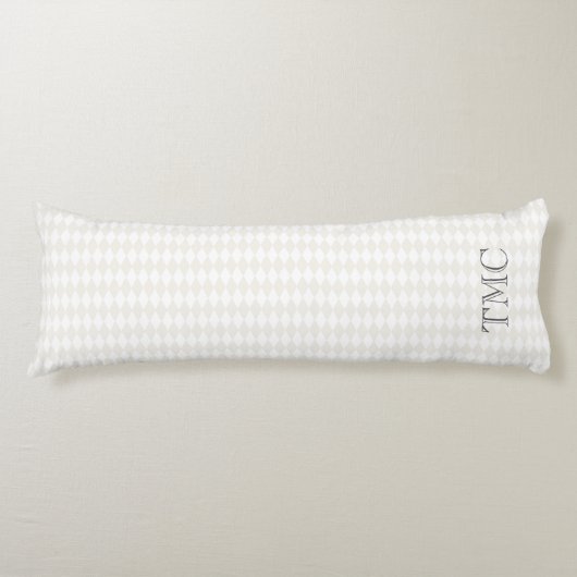 Coussins Longs INITIALES Monogrammes Classiques Arlequin Diamants (Devant)