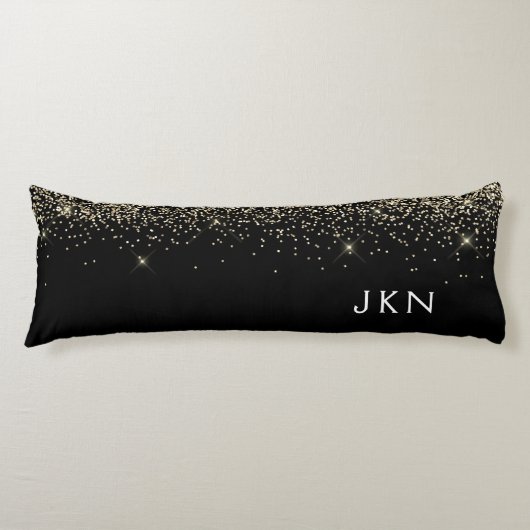 Coussins Longs Initiales Monogrammes pour filles Parties scintill (Devant)