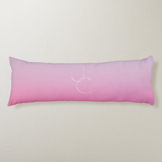 Coussins Longs Initiales superposées Modern 2 | Ombre rose (Devant)
