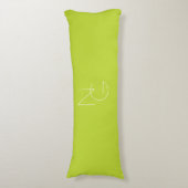 Coussins Longs Initiales superposées Modernes 2 | Vert Citron (Devant (Vertical))