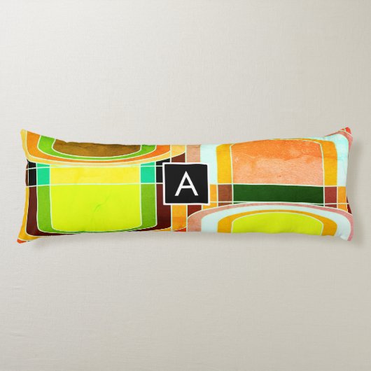 Coussins Longs Inspiré de funky rétro coloré (Devant)