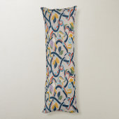 Coussins Longs Interwoven Vines in Vibrant Harmony (Dos (Vertical))