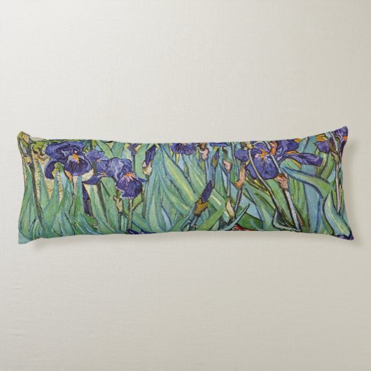 Coussins Longs Iris de Van Gogh Peinture Impressionniste (Dos)