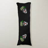 Coussins Longs Irish Skeleton Clown Black (Devant (Vertical))