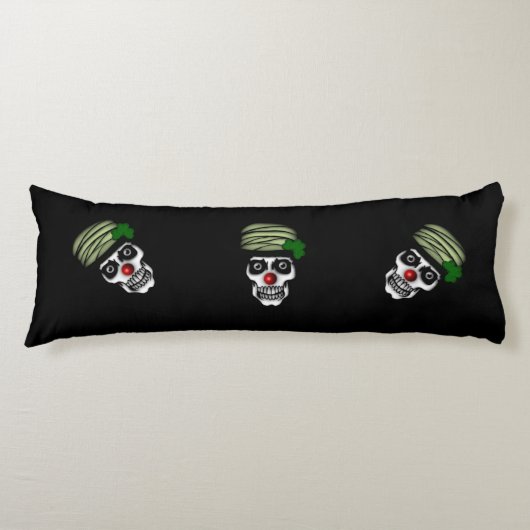 Coussins Longs Irish Skeleton Clown Black (Devant)