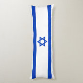 Coussins Longs Israël drapeau bleu et blanc moderne patriotique (Dos (Vertical))