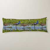 Coussins Longs Jacana iridescent et compagnon rouillé – Corps élé (Dos)