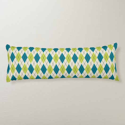 Coussins Longs Jacquard bleu et vert (Dos)