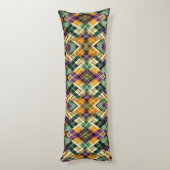 Coussins Longs Jacquard Mardi Gras jaune violet vert (Dos (Vertical))