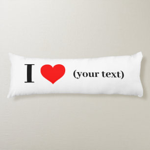 Coussins Longs J'AI LE COEUR ! Oreiller du corps - Long 20 po x 5