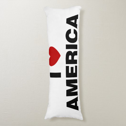 Coussins Longs J'aime l'Amérique (Devant (Vertical))