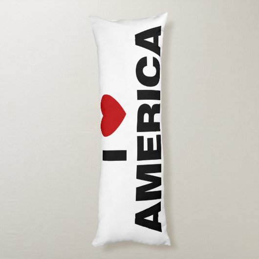 Coussins Longs J'aime l'Amérique (Dos (Vertical))