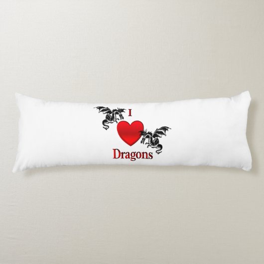 Coussins Longs J'aime les dragons (Devant)