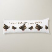 Coussins Longs J'Aime Vraiment Les Canards Oreiller Corps (Dos)