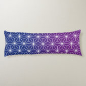 Coussins Longs Japonais Asanoha bleu & violet (Dos)