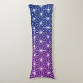Coussins Longs Japonais Asanoha bleu & violet (Devant (Vertical))