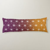 Coussins Longs Japonais Asanoha Bourgogne & Or (Dos)