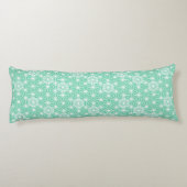 Coussins Longs Japonais Asanoha motif - aqua clair (Dos)