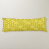 Coussins Longs Japonais Asanoha motif - or moutarde (Dos)